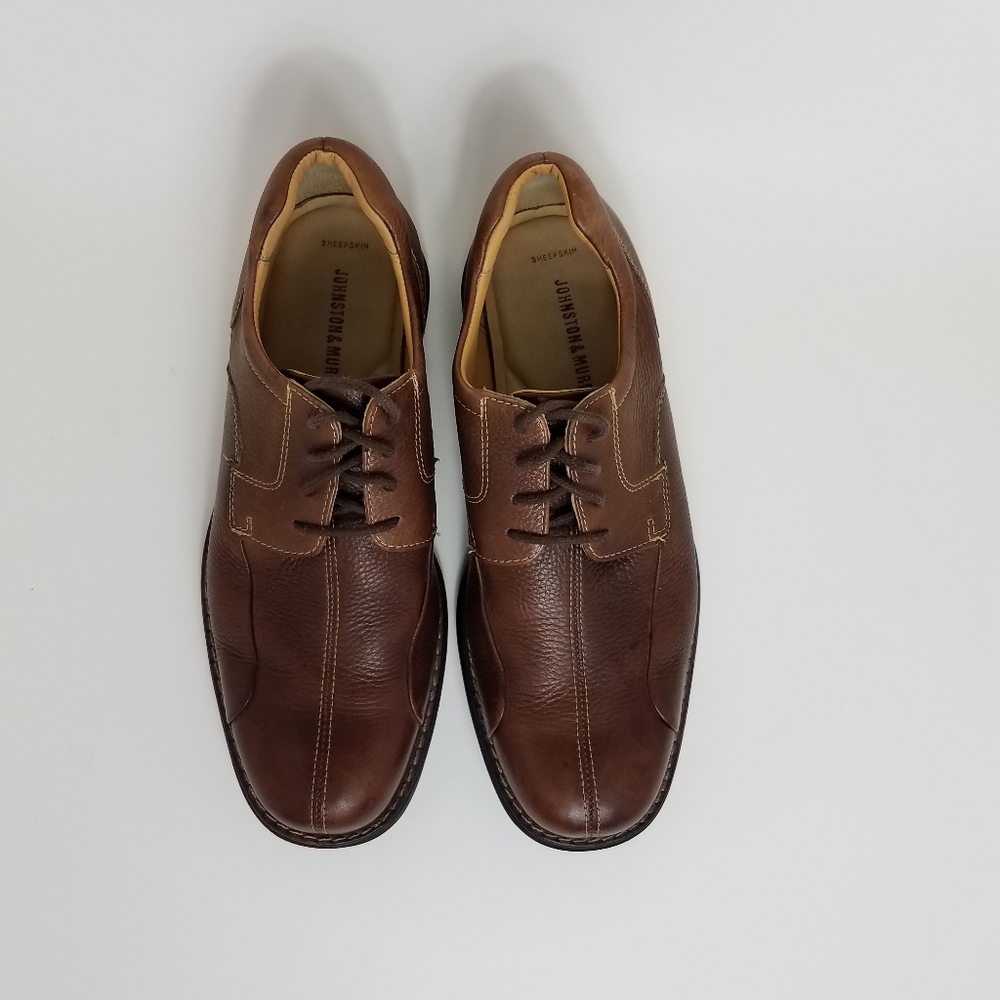 Johnston & Murphy Shuler Bicycle Cognac Brown Leather Casual Dress Shoes - Picture 6 of 12
